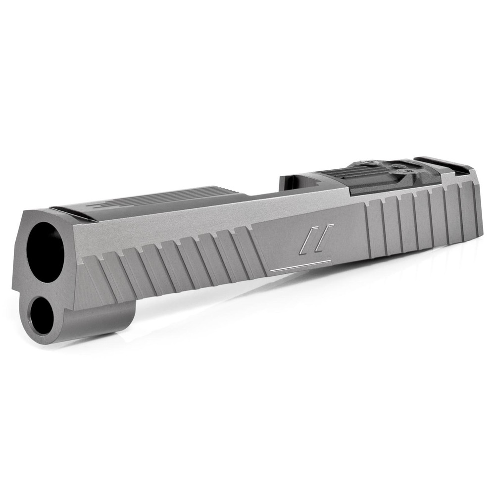 ZEV Z365XL Octane Slide with RMSC Optic Cut, Gray - Pointing Left